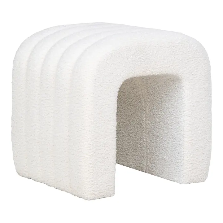Colma Tabure - Tabure, teddy, bijela 42x41x36 cm, HN1234