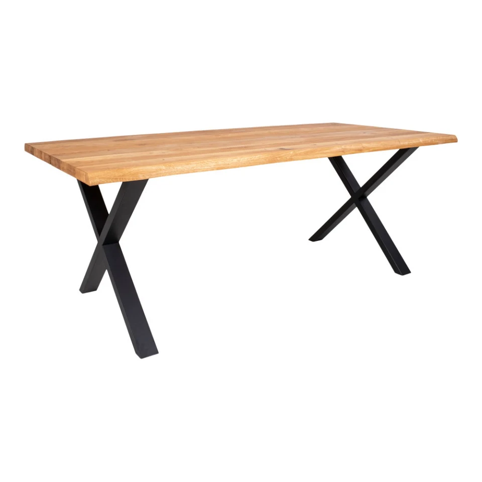 Toulon Blagovaonski stol - Blagovaonski stol s wavy edge, hrast, prirodna, prepared za extension tanjuri 95x200x75 cm