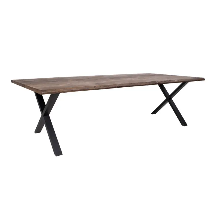 Toulon Blagovaonski stol - Blagovaonski stol s wavy edge, hrast, dimljena, prepared za extension tanjuri 100x300x75 cm