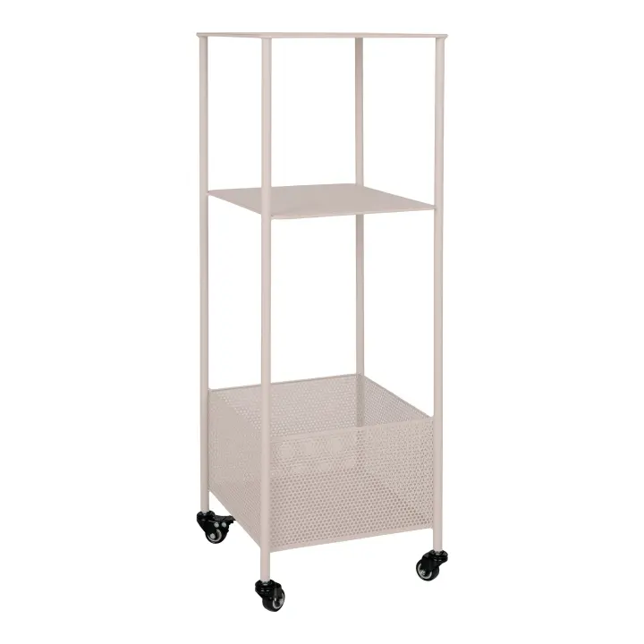 Torres Metal Cart - Metal Cart, čelik, pješčana, 3 police 35x35x100 cm