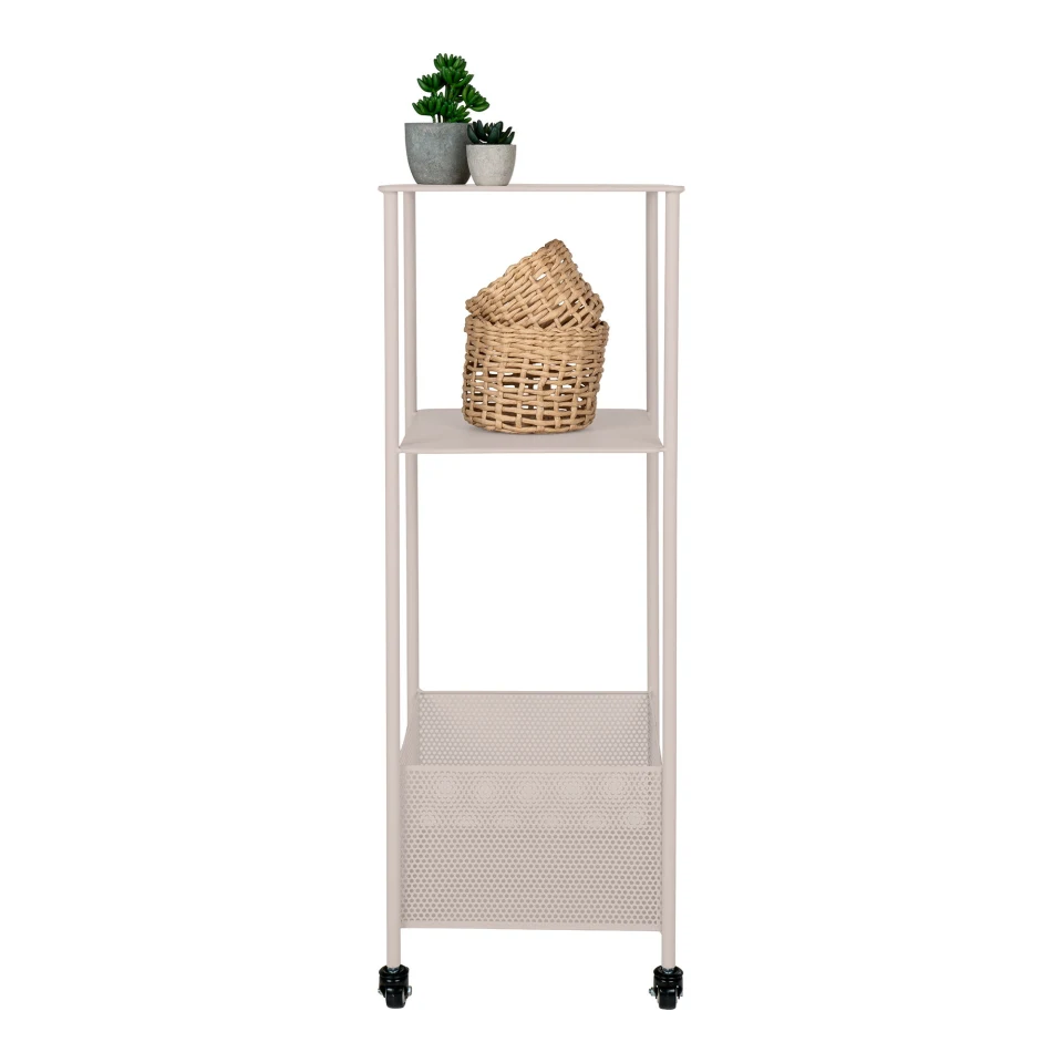 Torres Metal Cart - Metal Cart, čelik, pješčana, 3 police 35x35x100 cm