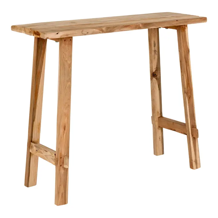 Girona Konzolni stol - Konzolni stol, tikovina, prirodna 90x30x80 cm