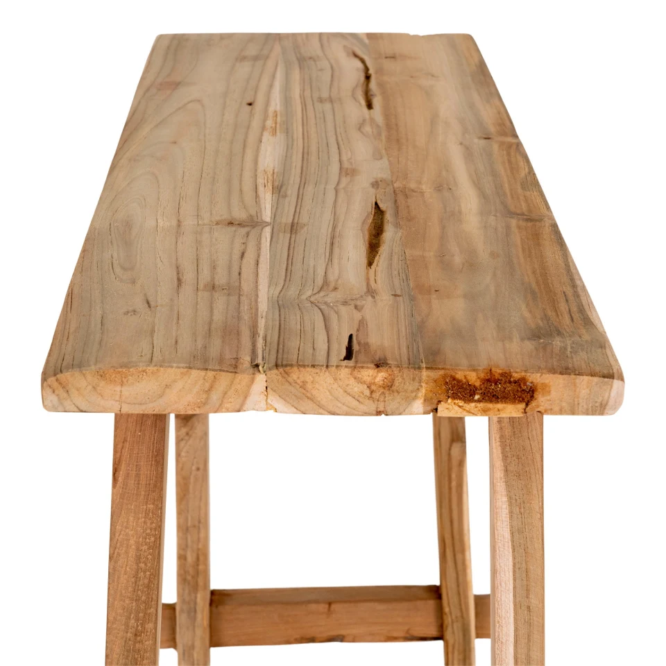 Girona Konzolni stol - Konzolni stol, tikovina, prirodna 90x30x80 cm