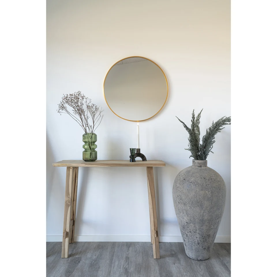 Girona Konzolni stol - Konzolni stol, tikovina, prirodna 90x30x80 cm