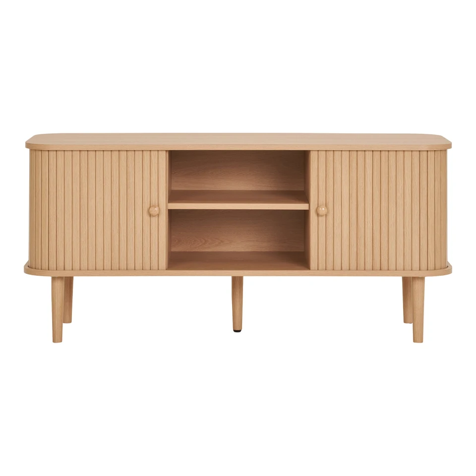 Nikko TV komoda - TV komoda, 2 vrata, prirodna 113x40x52 cm