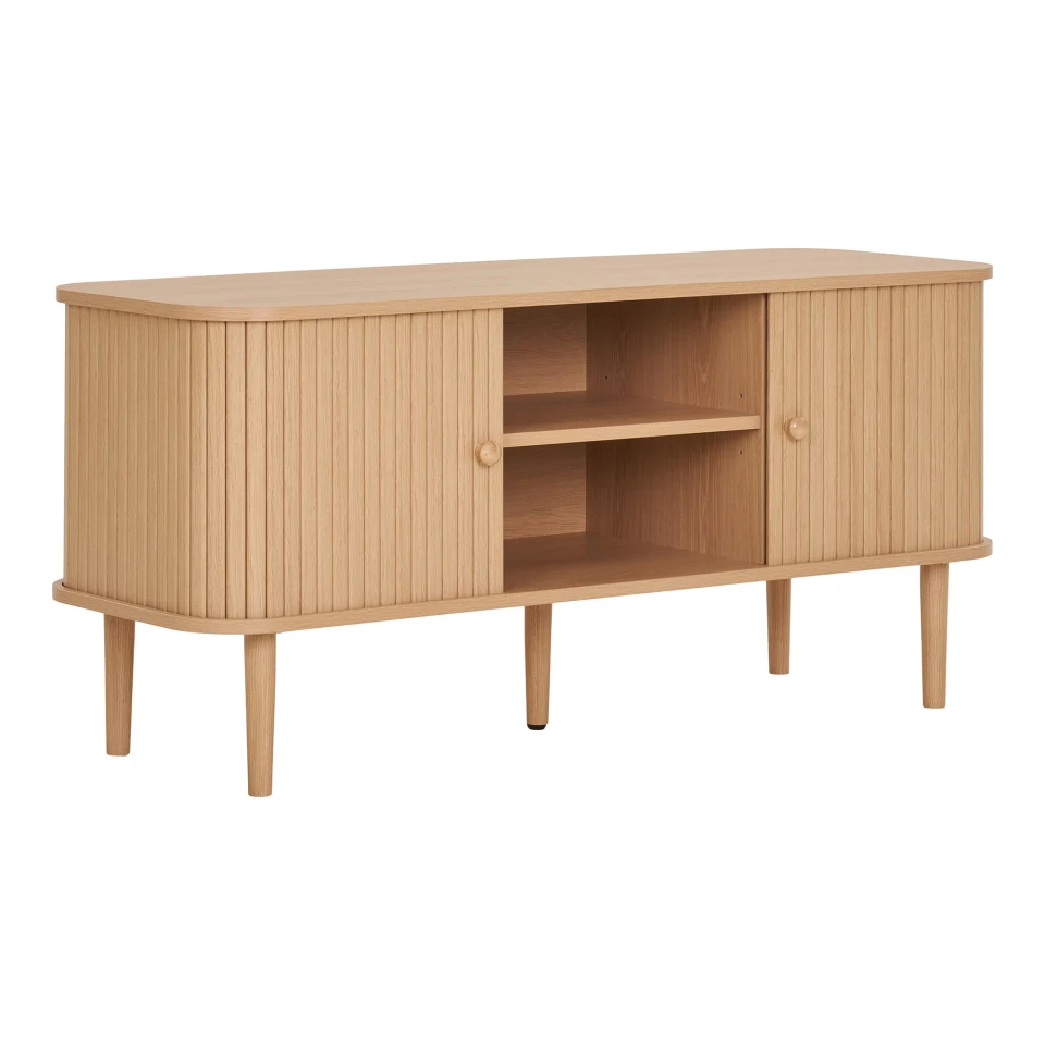 Nikko TV komoda - TV komoda, 2 vrata, prirodna 113x40x52 cm