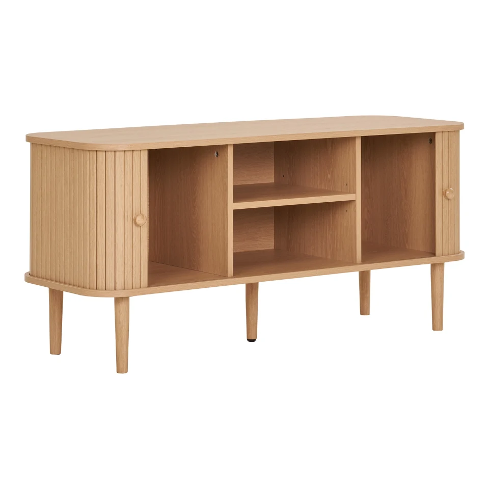 Nikko TV komoda - TV komoda, 2 vrata, prirodna 113x40x52 cm