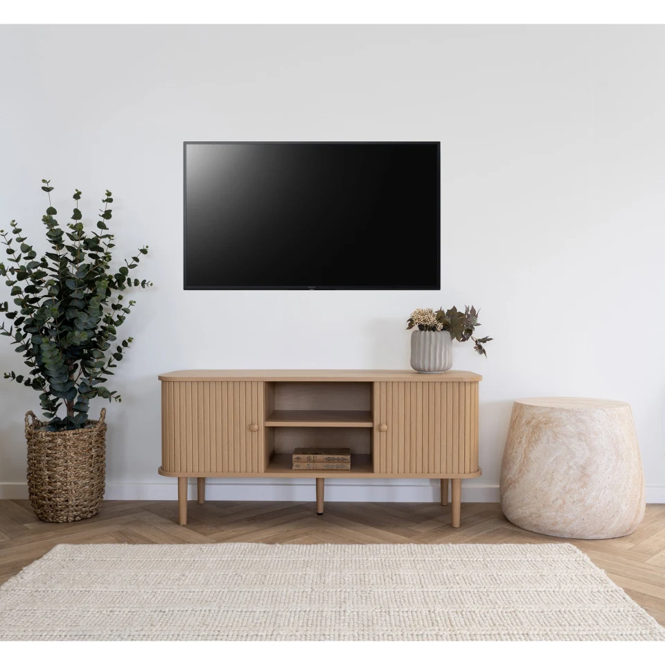 Nikko TV komoda - TV komoda, 2 vrata, prirodna 113x40x52 cm