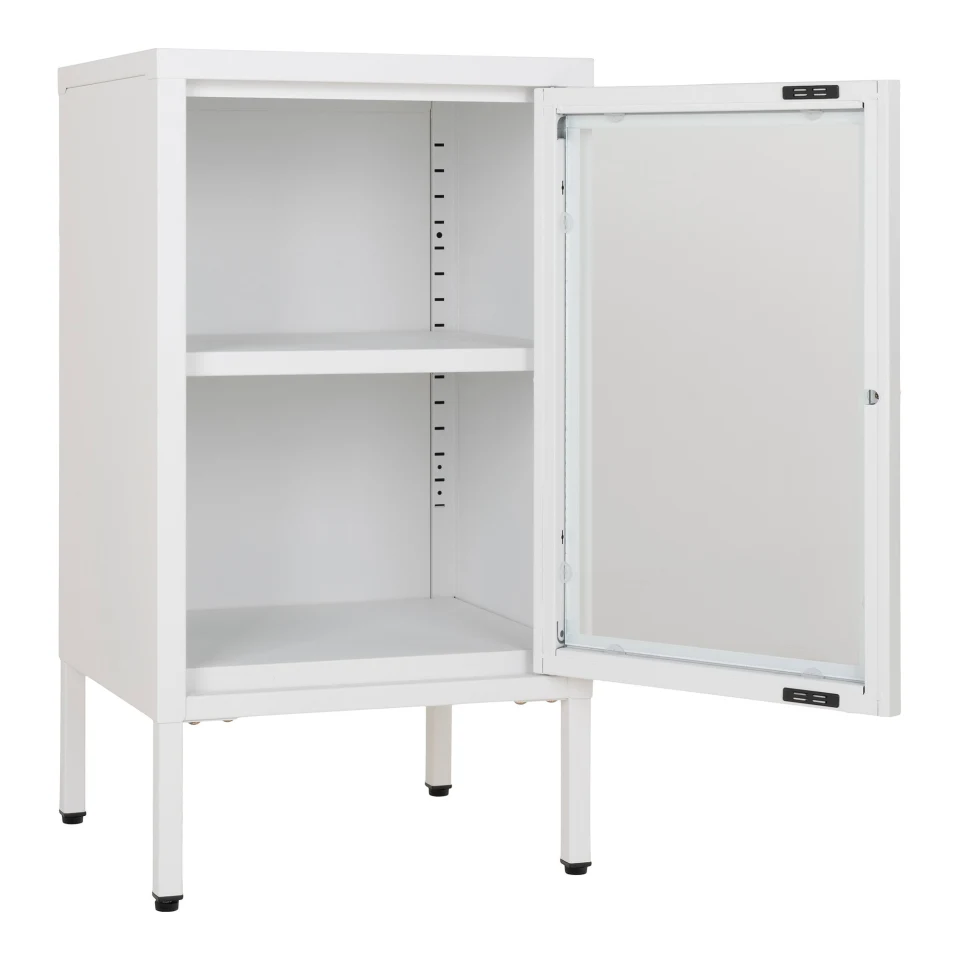 Dalby Cabinet - Cabinet, 1 staklo door, čelik, bijela 38x35x70 cm