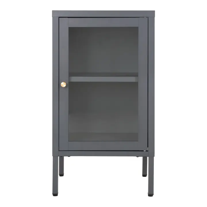 Dalby Cabinet - Cabinet, 1 staklo door, čelik, siva 38x35x70 cm