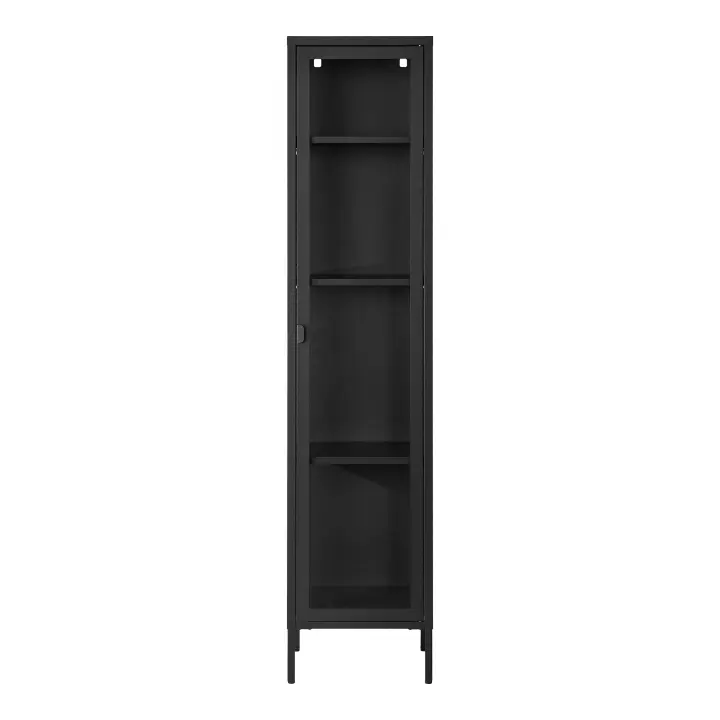 Brisbane Slim Vitrina - Slim Vitrina, 1 staklo door, čelik, crna 40x35x180 cm