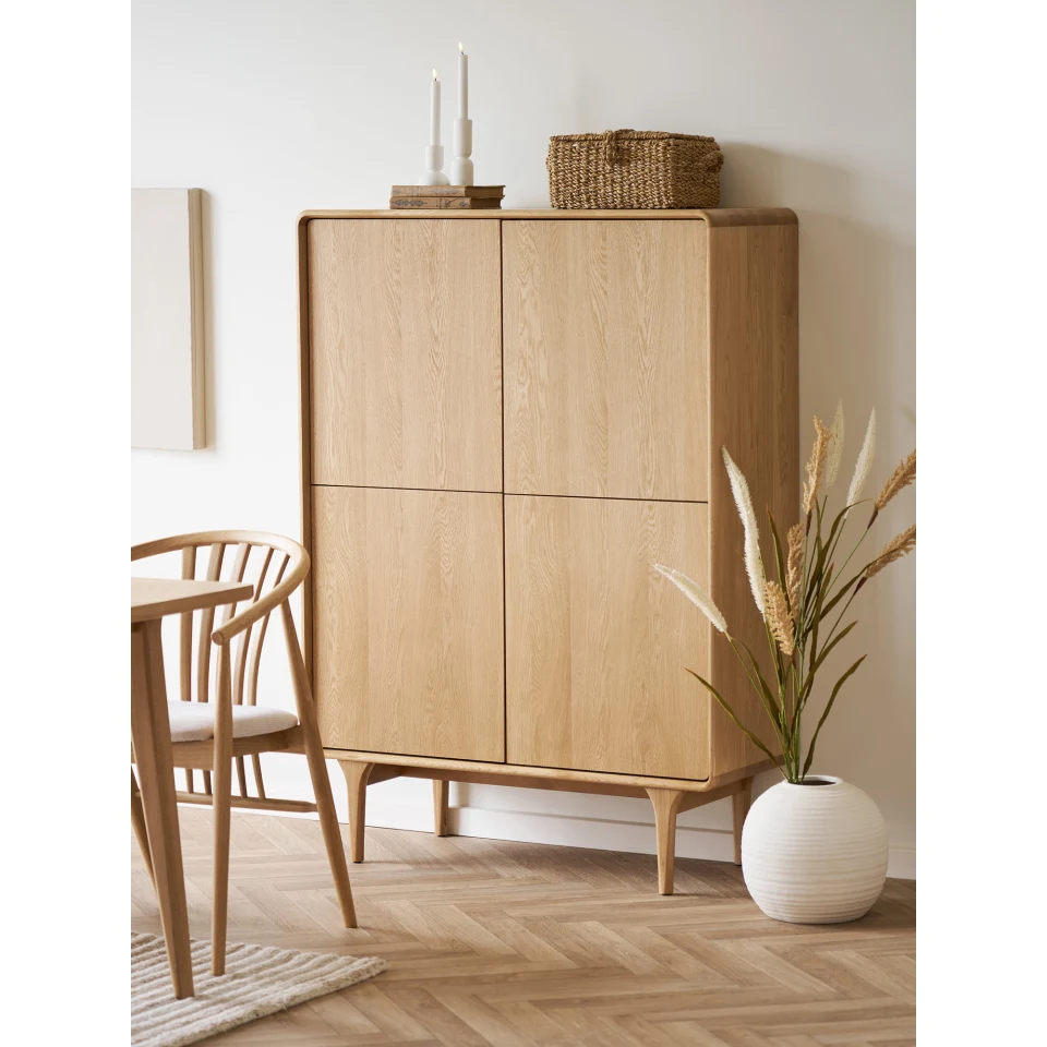 Darwin Cabinet - Cabinet, hrast, prirodna 100x40x140 cm