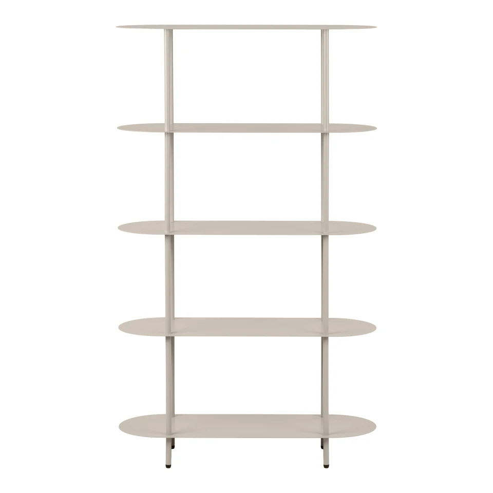 Rieti Shelving Unit - Shelving unit, 5 police, metal, pješčana 31x90x150 cm