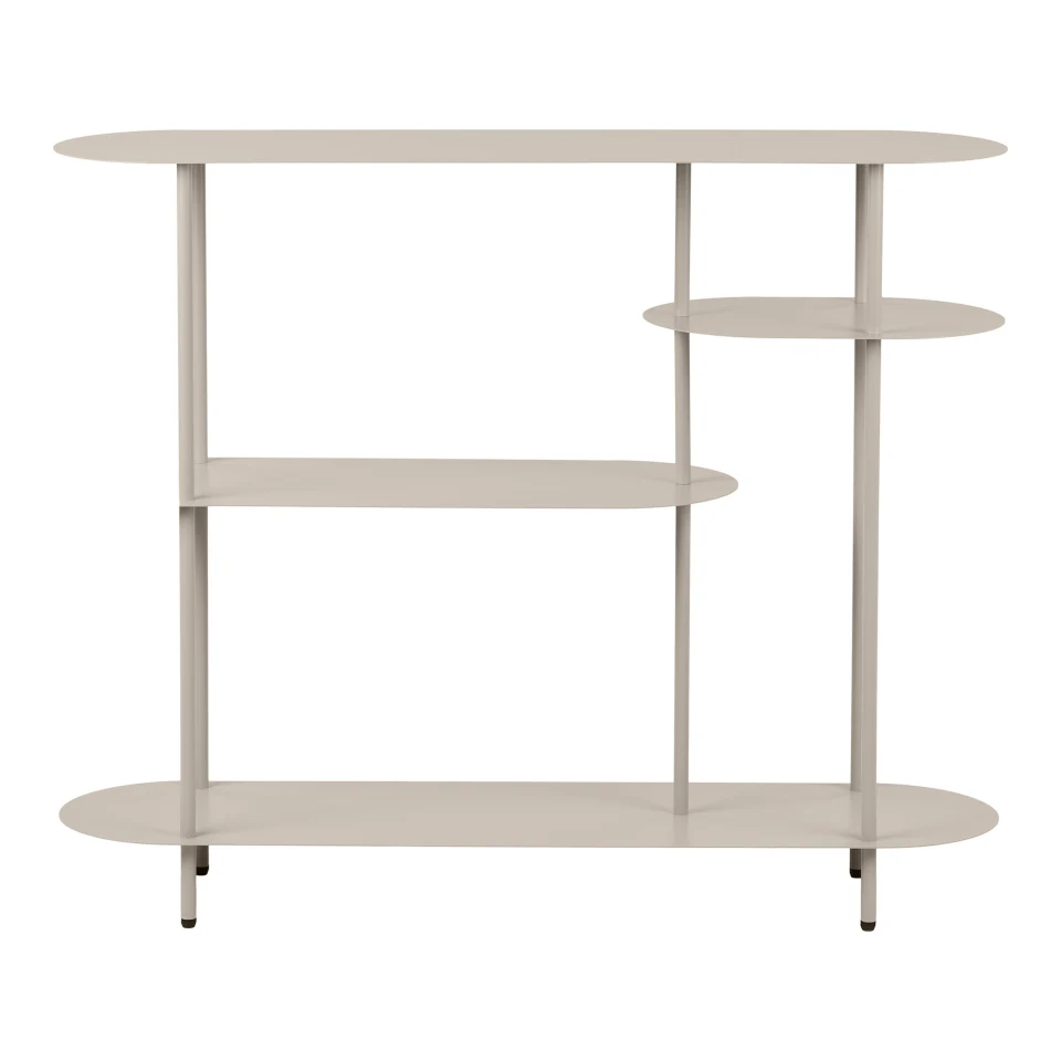 Rieti Shelving Unit - Shelving unit, 4 police, metal, pješčana 31x118x97 cm