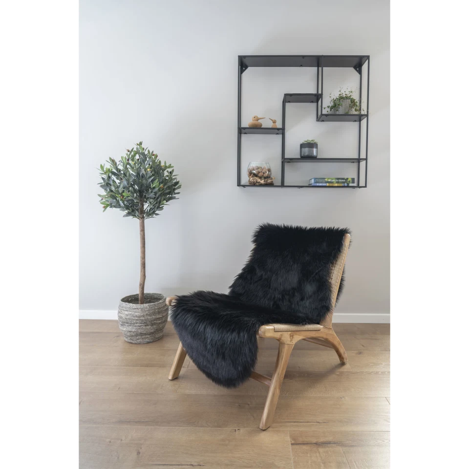 Lambskin Artificial - Lambskin Artificial, crna 60x180 cm