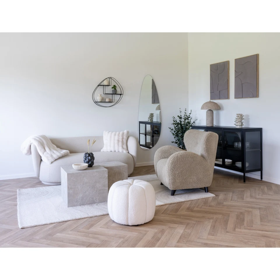 Surat Tepih - Tepih, hand tufted, svijetlosmeđa/boja slonovače 200x300 cm