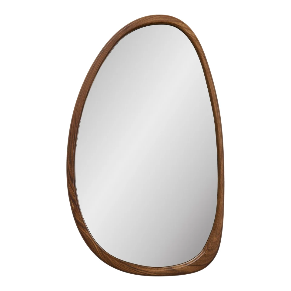 Luxon Ogledalo - Ogledalo, organic shape, drvo look 38,5x64,5 cm
