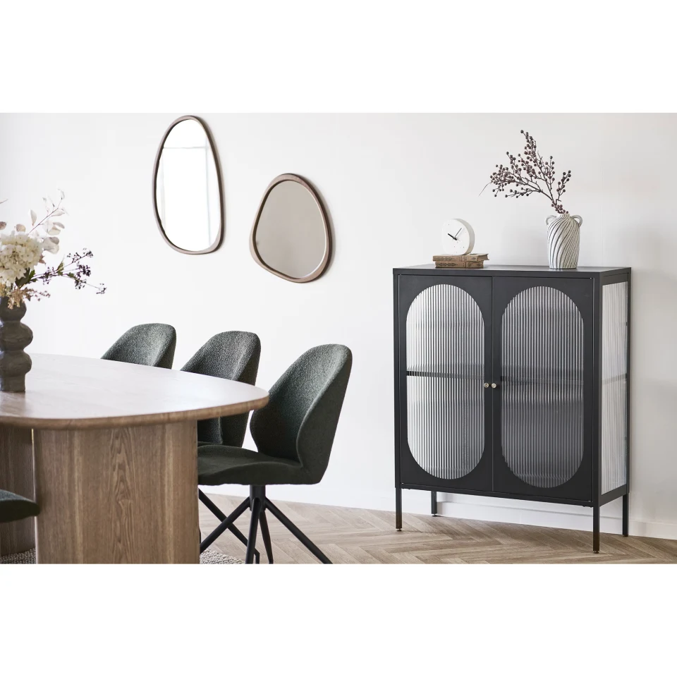 Luxon Ogledalo - Ogledalo, organic shape, drvo look 38,5x64,5 cm