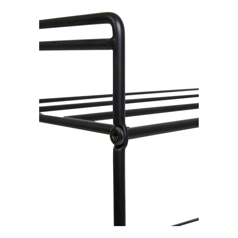 Swansea Shoe Rack - Shoe Rack, čelik, 3 police, crna 49,5x25x60 cm