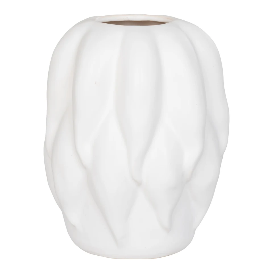 Vaza - Vaza, keramika, bež 19,5x19,5x26 cm