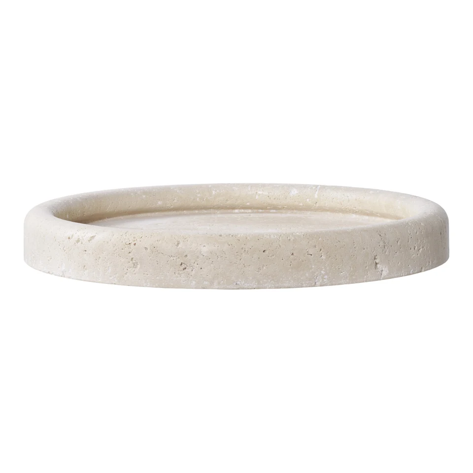 Pladanj - Pladanj, travertin, prirodna ø25,5 cm