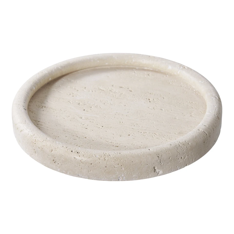 Pladanj - Pladanj, travertin, prirodna ø25,5 cm