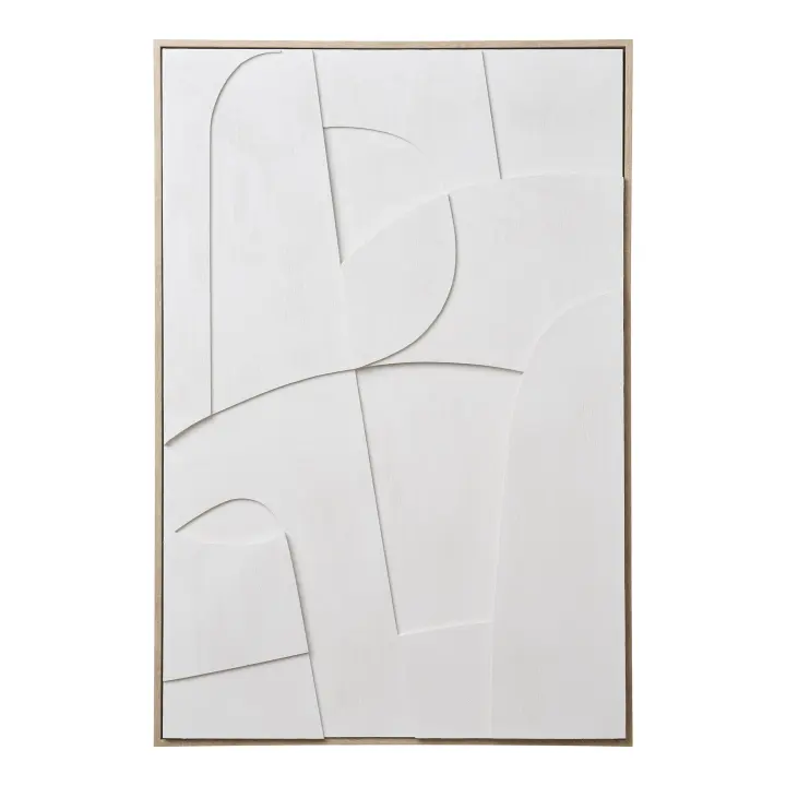 Madeline Relief Wall Dekoracija - Relief wall dekoracija, bijela, No.1 60x90 cm