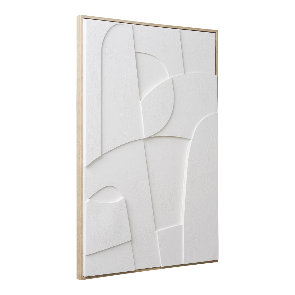 Madeline Relief Wall Dekoracija - Relief wall dekoracija, bijela, No.1 60x90 cm