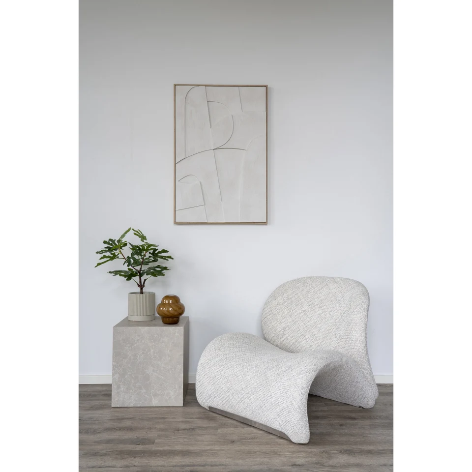 Madeline Relief Wall Dekoracija - Relief wall dekoracija, bijela, No.1 60x90 cm