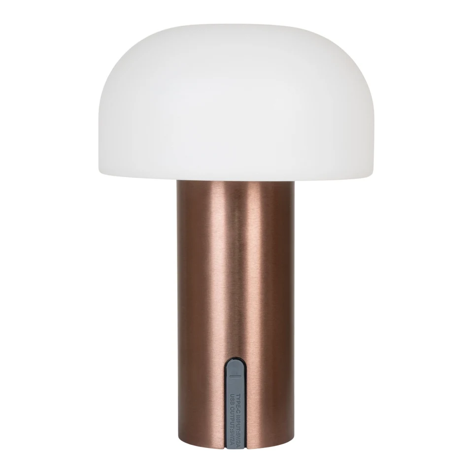 Soham LED Lamp - Lamp, punjiva, bijela/bakrena