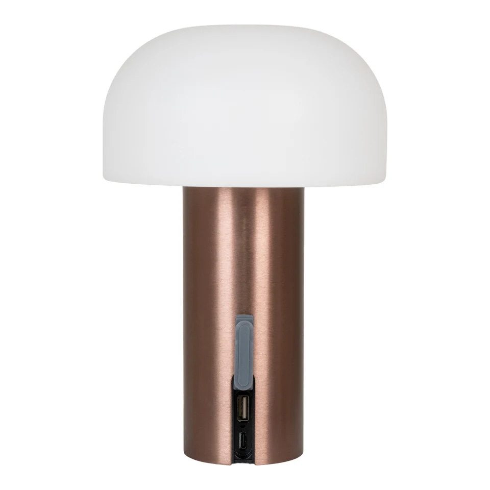 Soham LED Lamp - Lamp, punjiva, bijela/bakrena