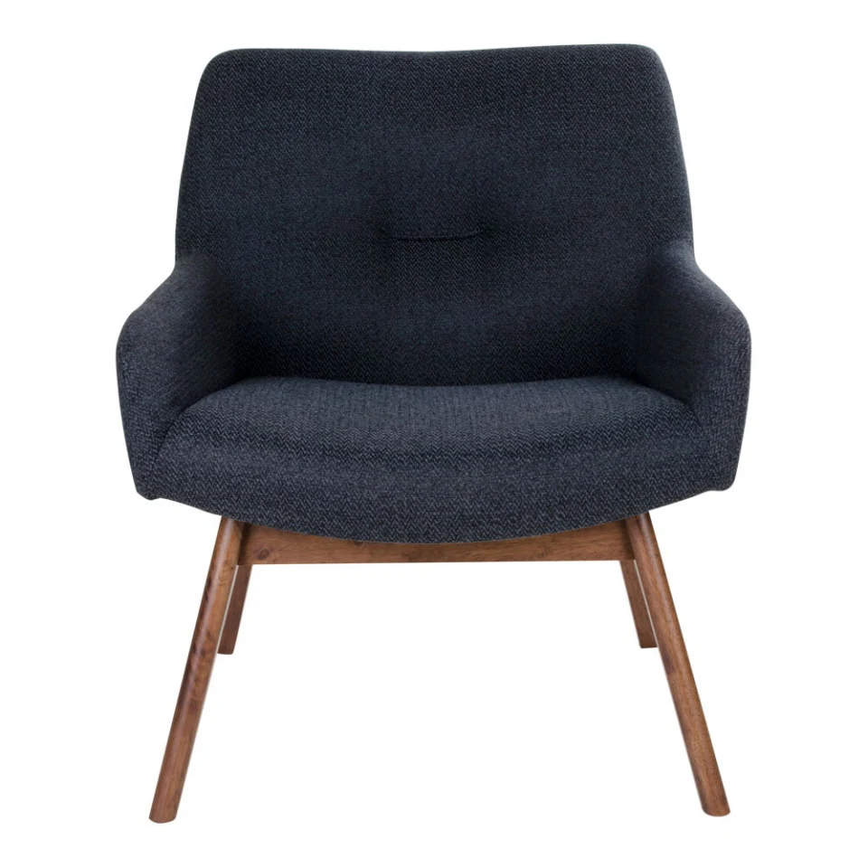 London Ležaljka - Ležaljka, dark plava, walnut legs HN1277