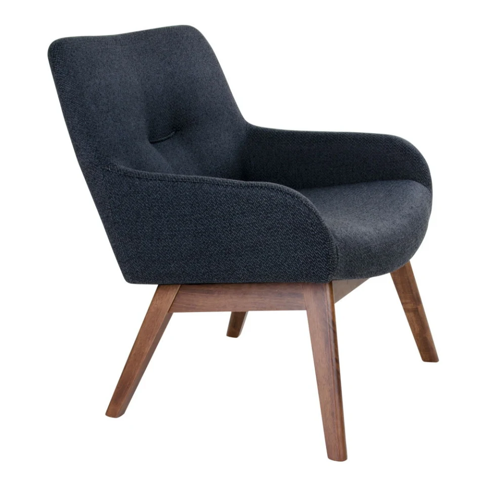 London Ležaljka - Ležaljka, dark plava, walnut legs HN1277