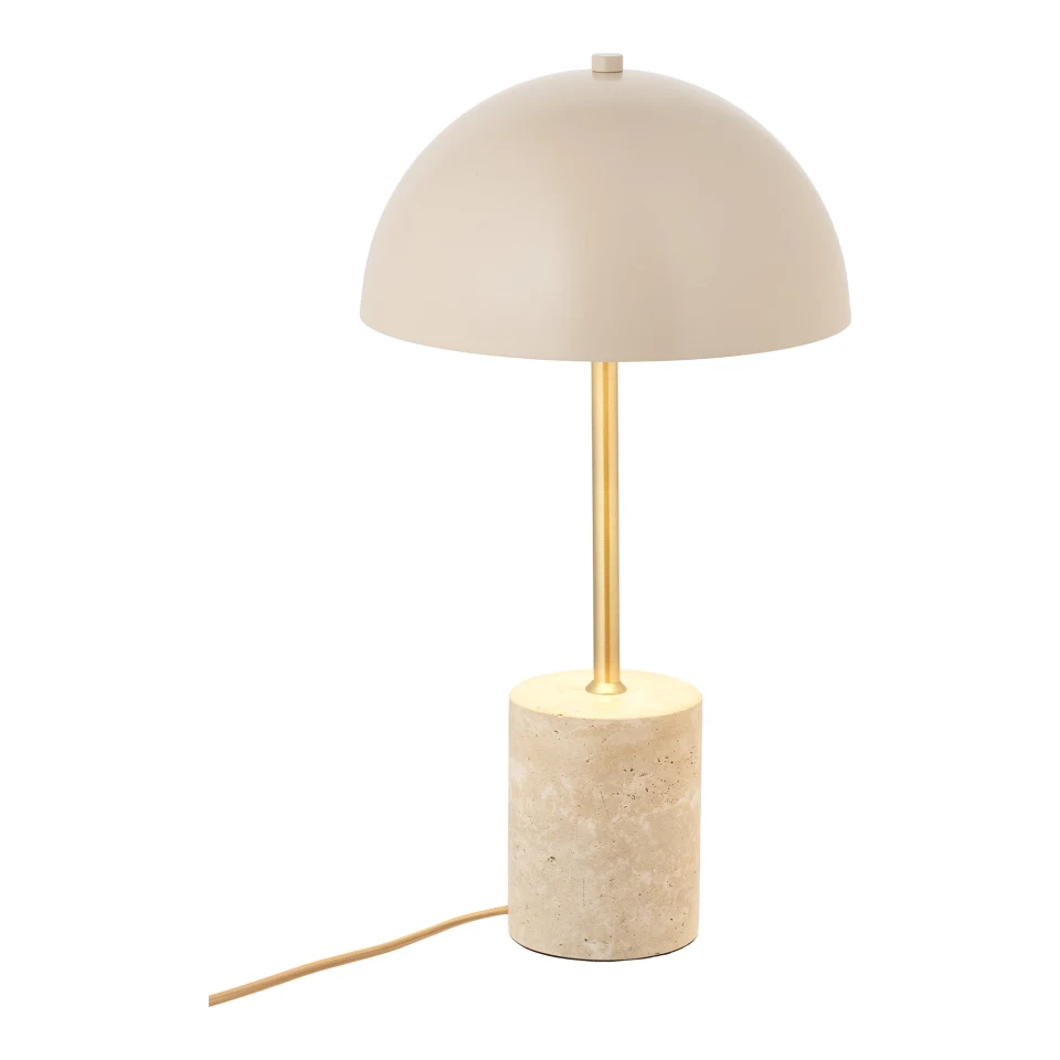 Sheffield Stolna lampa - Stolna lampa, mramor/metal, bež