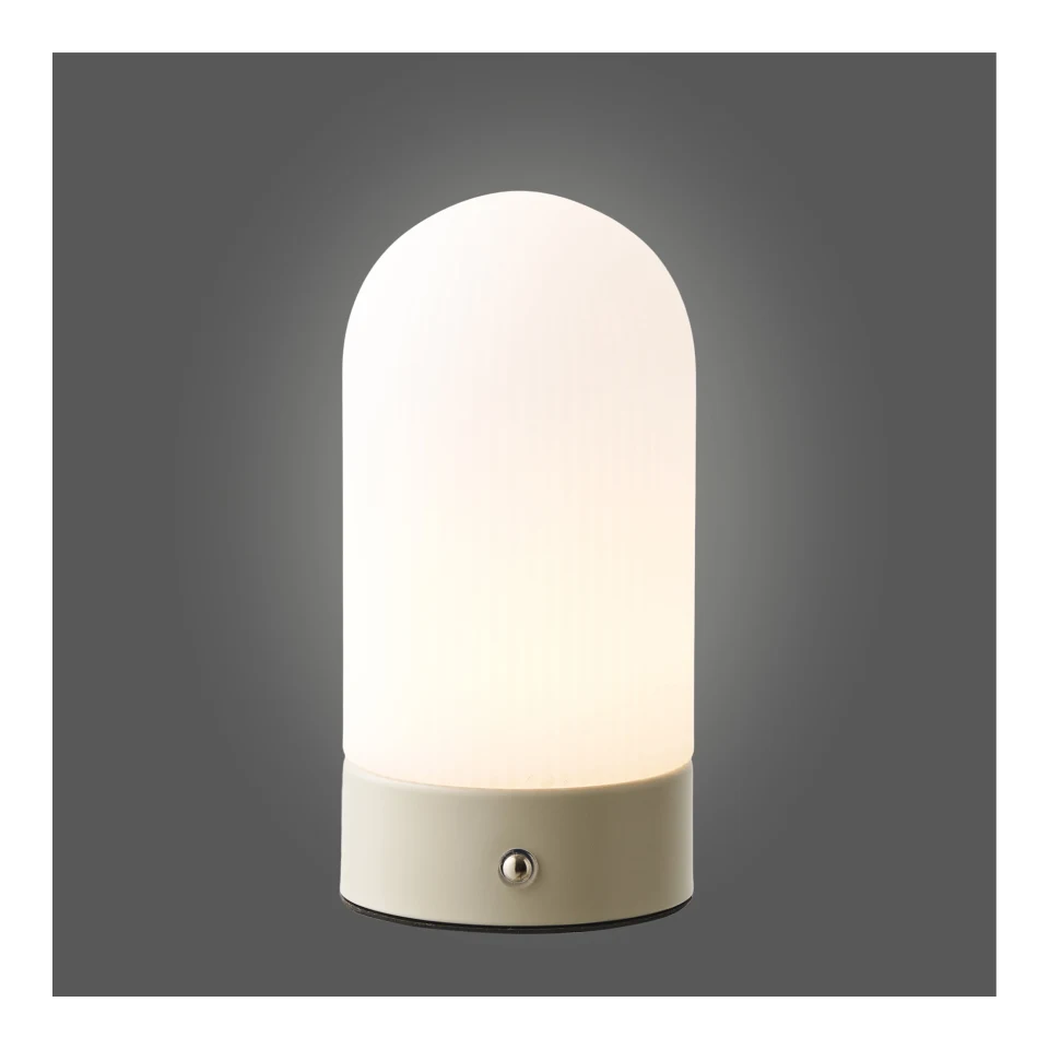Ashford Stolna lampa - Stolna lampa, punjiva, metal/PE, bež/bijela