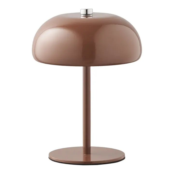 Margate Stolna lampa - Stolna lampa, punjiva, metal, smeđa ø13 cm