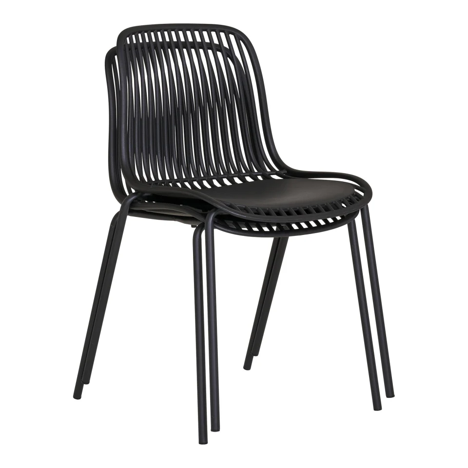 Branson Blagovaonska stolica - Blagovaonska stolica, polipropilen, stackable, crna