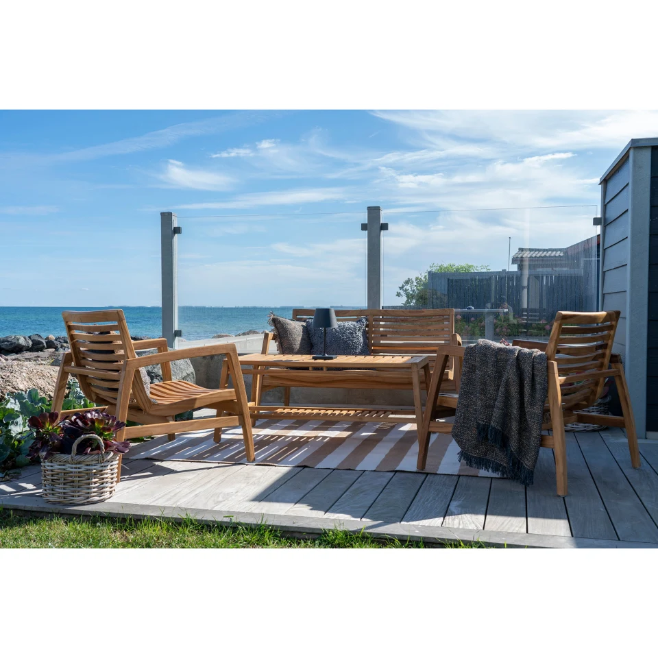 Santander Lounge set - Lounge set, tikovina, prirodna, uklj. jastuke