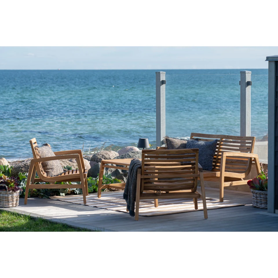 Santander Lounge set - Lounge set, tikovina, prirodna, uklj. jastuke