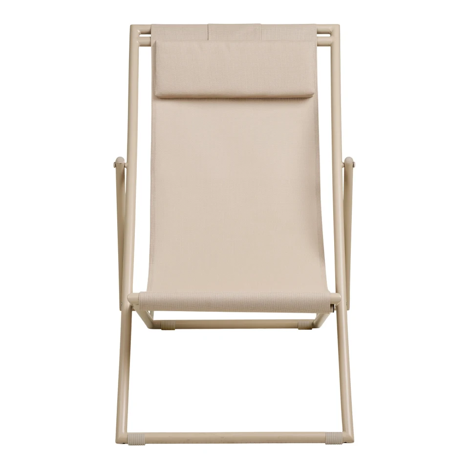 Curtis Beach Chair - Beach chair s 4-position backrest, tekstilene/čelik, taupe