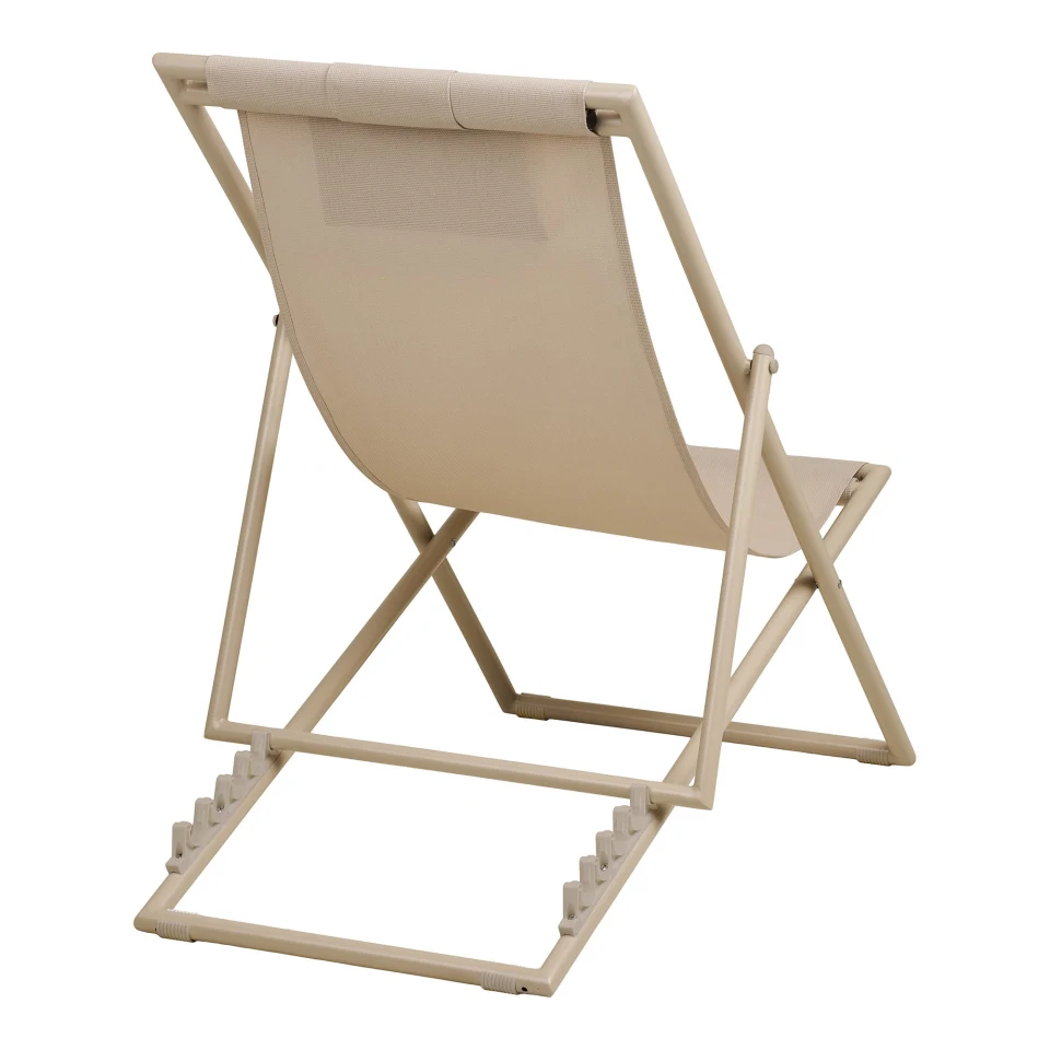 Curtis Beach Chair - Beach chair s 4-position backrest, tekstilene/čelik, taupe
