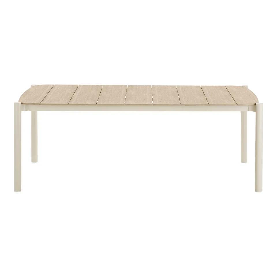 Abela Blagovaonski stol - Blagovaonski stol, aluminij/umjetno drvo, pješčana/prirodna 100x200x74 cm