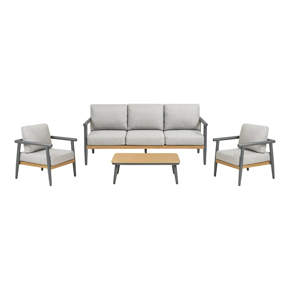 Comillas Lounge set - Lounge set, aluminij, anthracite siva, uklj. jastuke