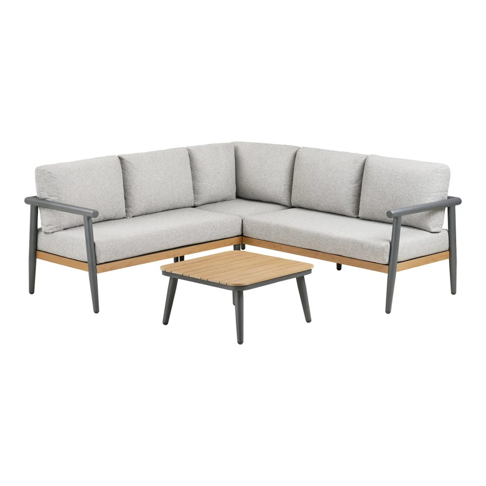 Comillas Corner Lounge set - Corner Lounge set, aluminij, anthracite siva, uklj. jastuke