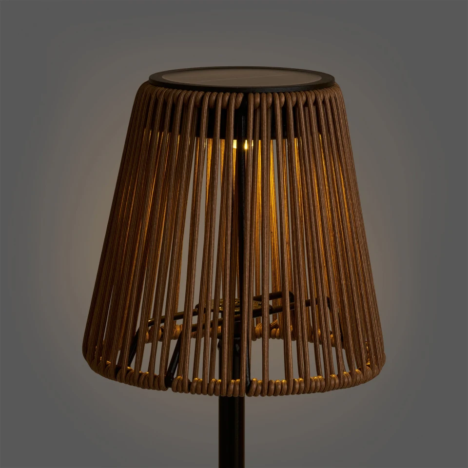 Salford Lamp - Lamp, punjiva s integrated solar panel, smeđa/crna
