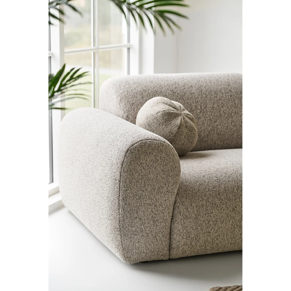 Clyde Lounge sofa - Lounge sofa s dva jastuka, desni kut, kameno siva HN1405