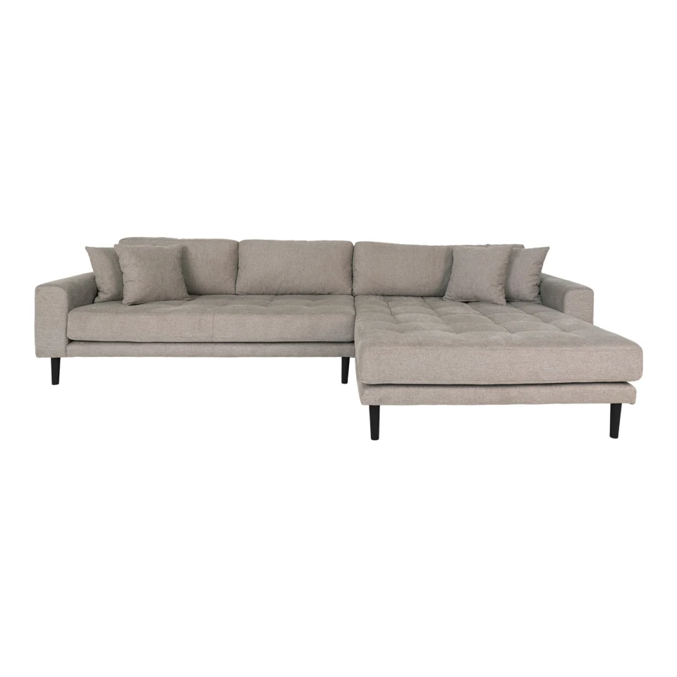 Lido Lounge sofa - Lounge sofa, desni kut in kamena s four jastuci i crna drvene noge HN1030