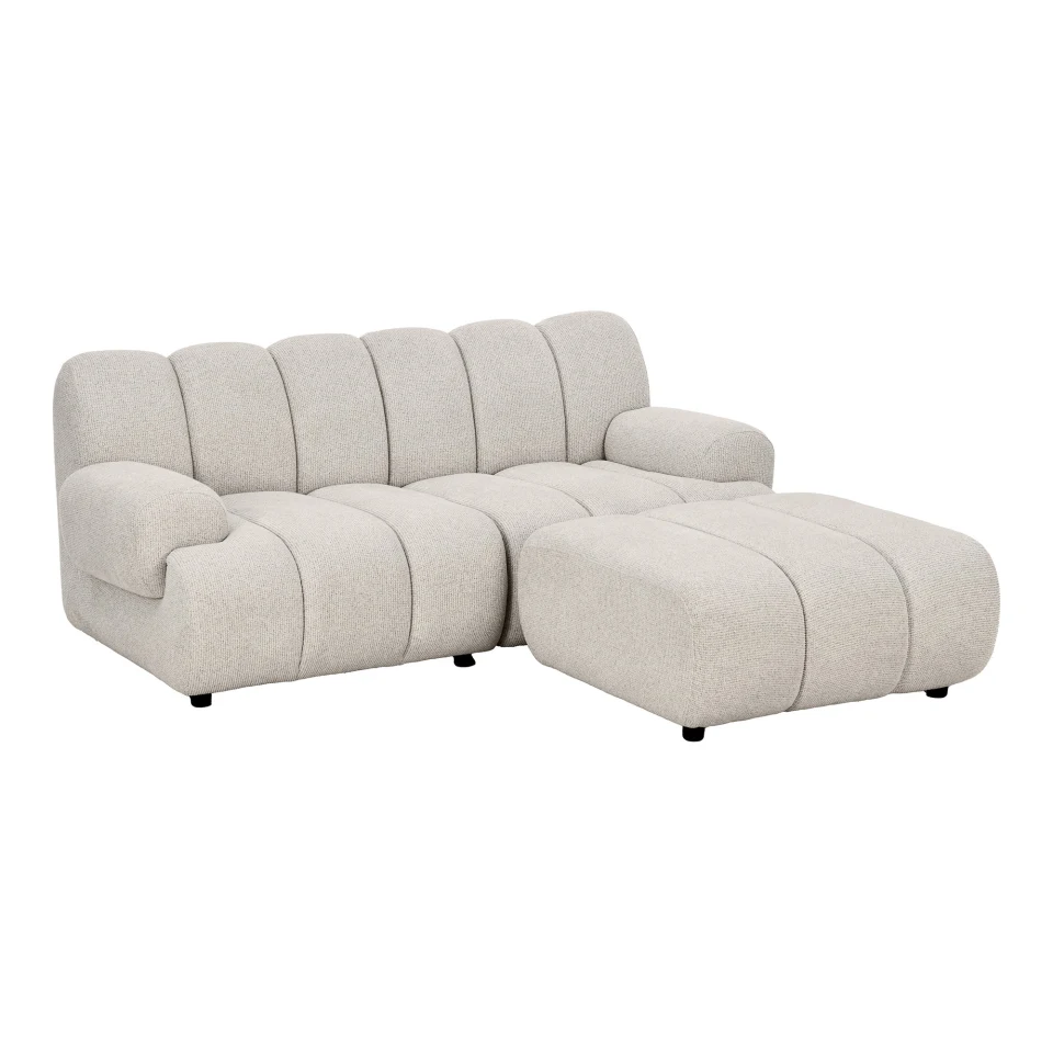 Taza 2.5 seater modularna sofa s tabure - 2.5 seater modularna sofa s tabure, pješčana, desni kut HN1422